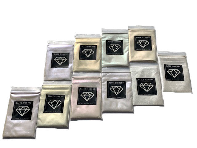 VARIETY PACK 12 (10 COLORS) powder pigment variety packs Black Diamond
