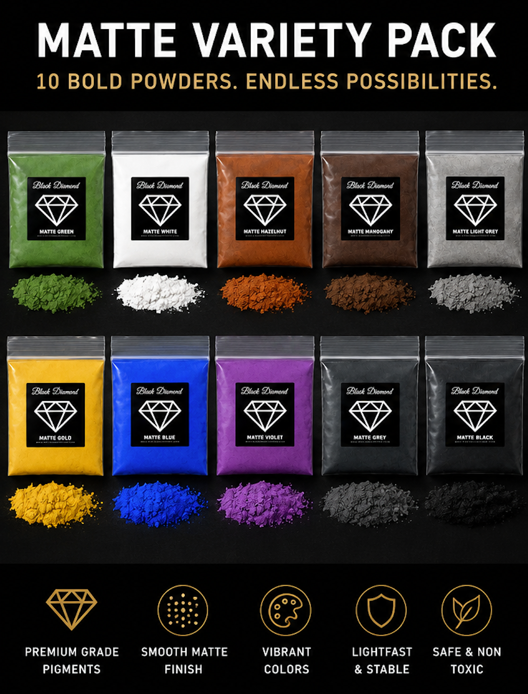 Matte Colors Variety Pack (11 Colors)