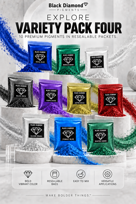 VARIETY PACK 4 (10 COLORS) powder pigment variety pack Black Diamond Pigments®