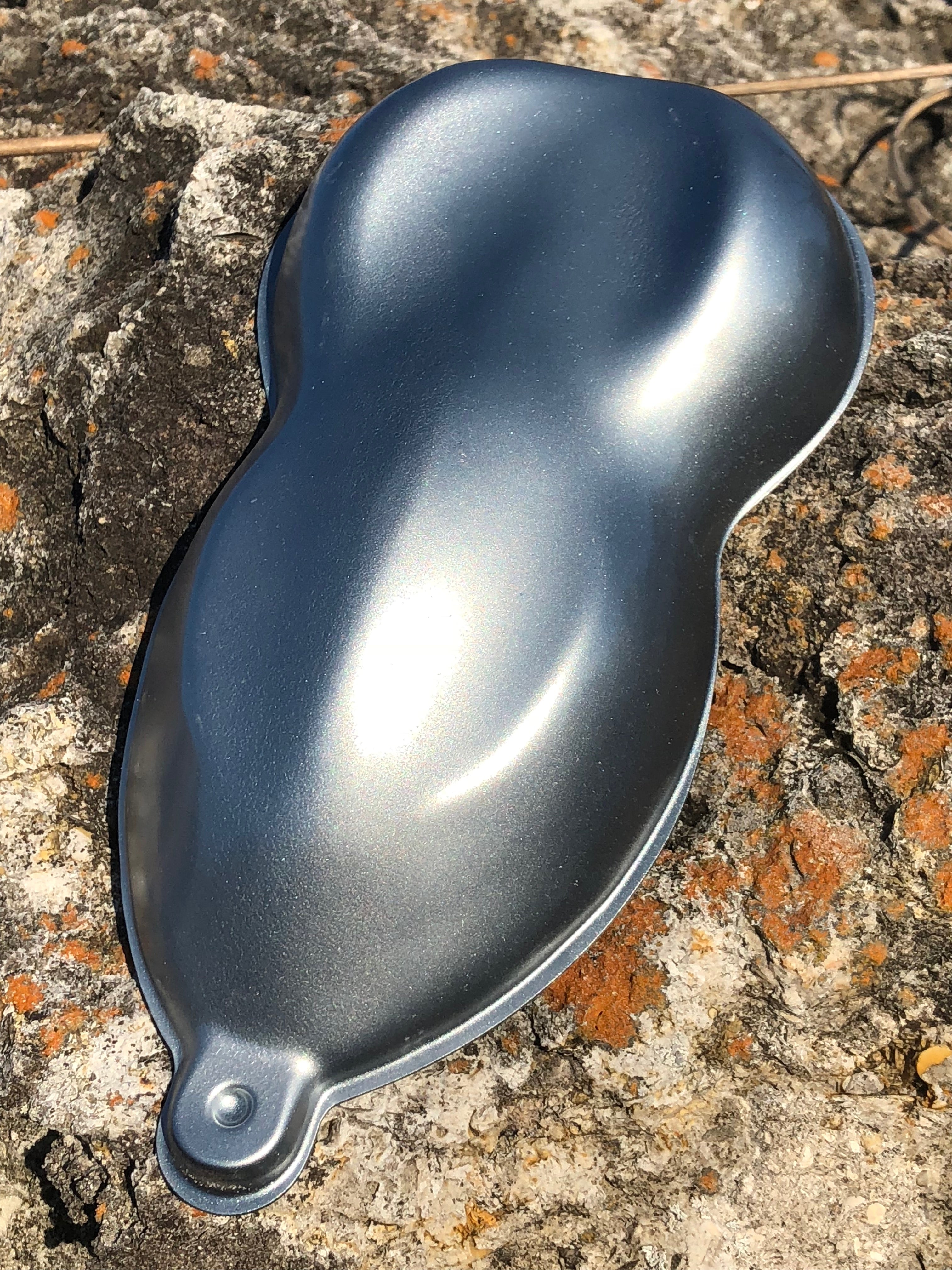 black metallic silver