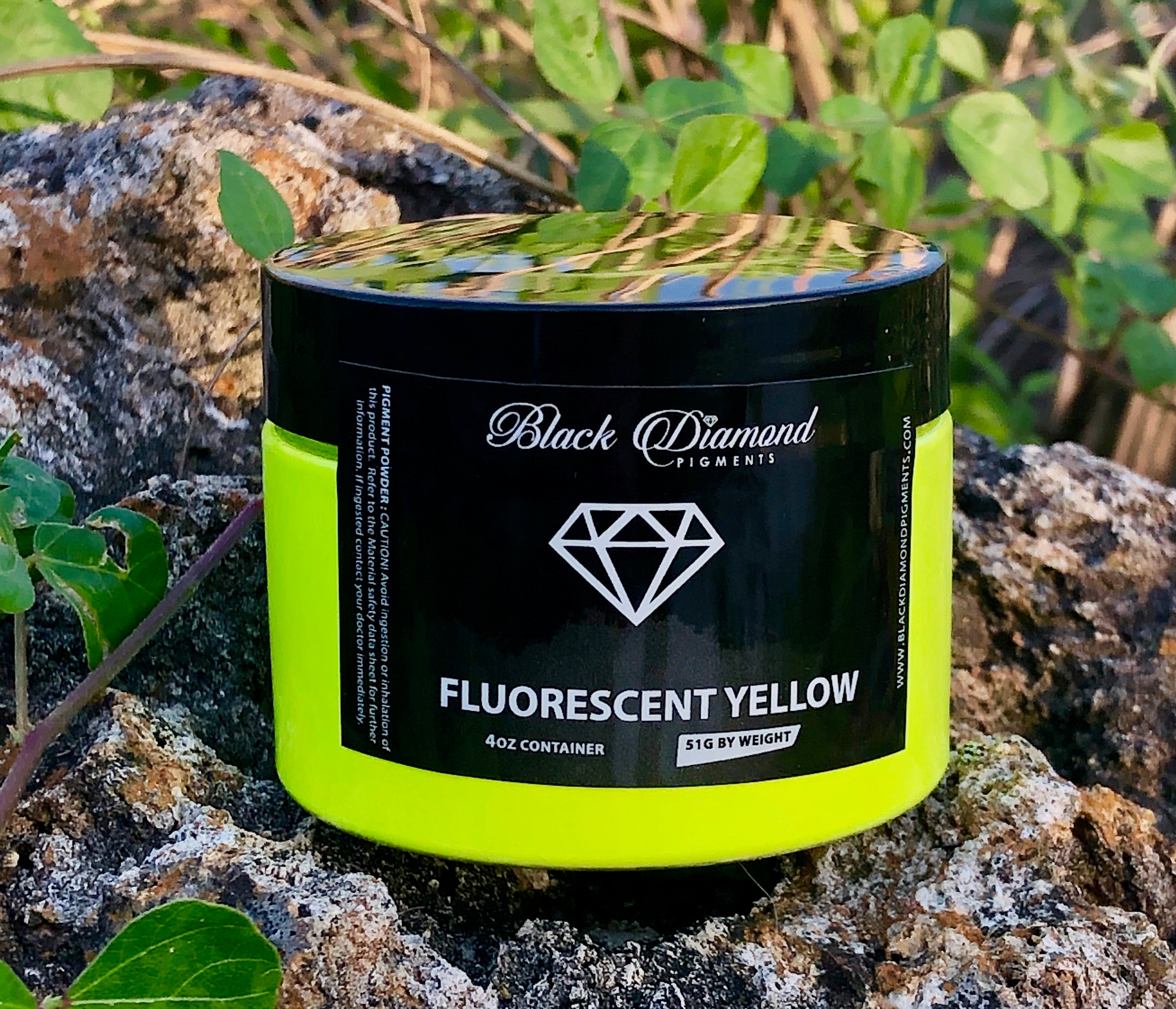 "FLUORESCENT YELLOW" Black Diamond Pigments