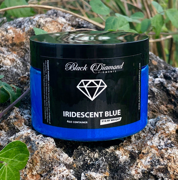 "IRIDESCENT BLUE" Black Diamond Pigments