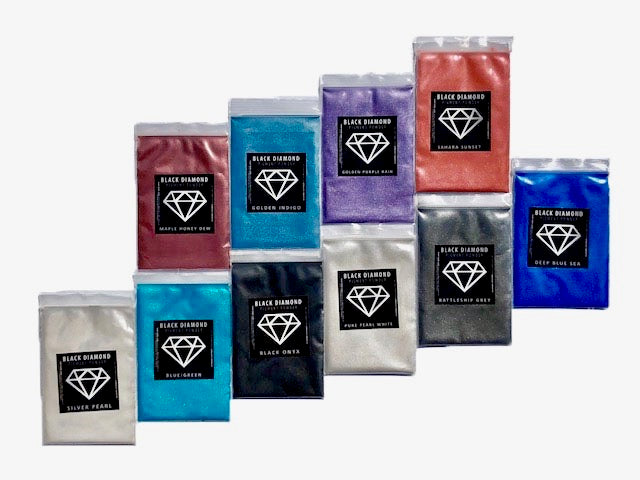VARIETY PACK 17 (10 COLORS) mica powder pigment variety packs  Black Diamond Pigments® - Black Diamond Pigments