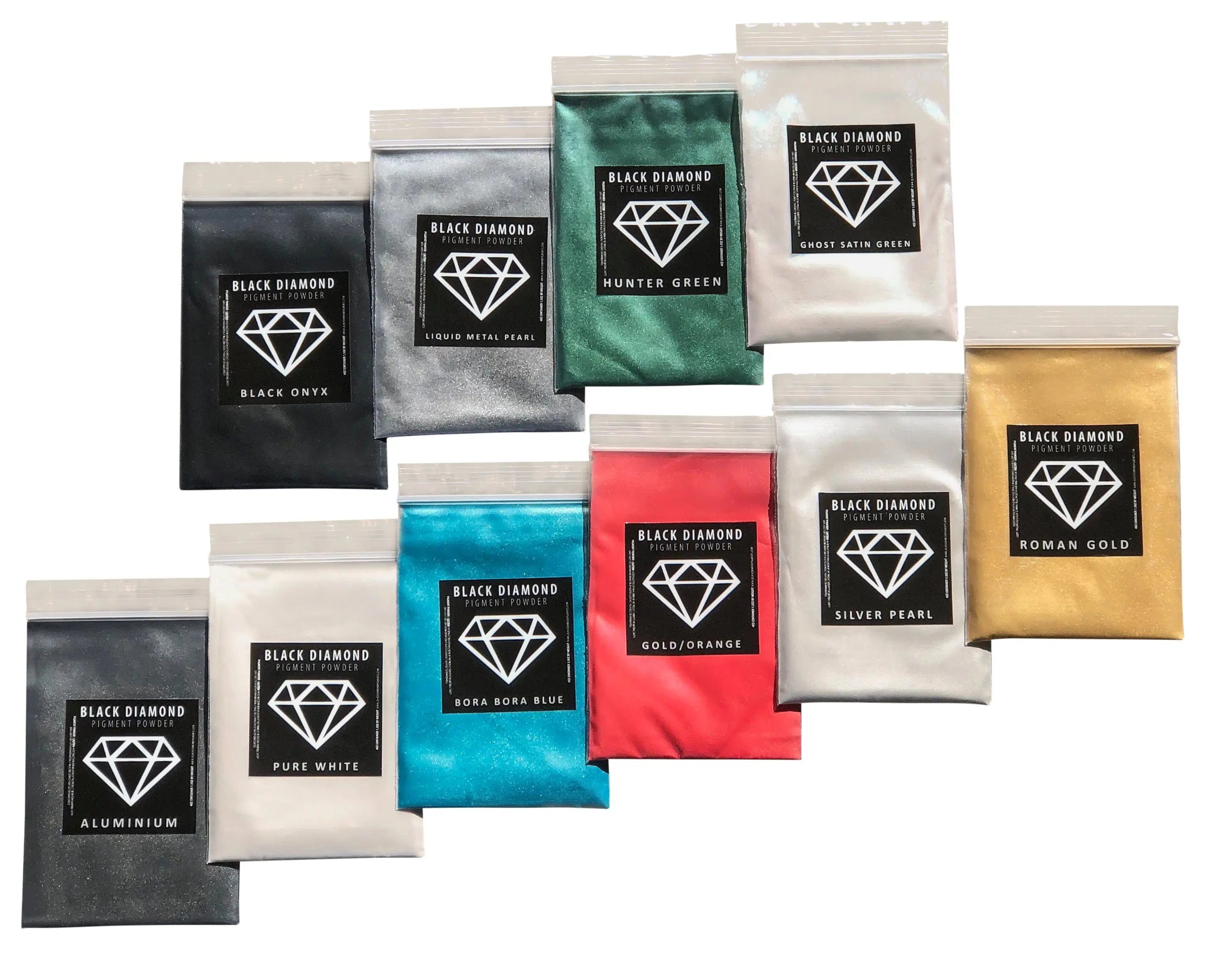 VARIETY PACK 2 (10 COLORS) mica powder pigment packs Black Diamond Pigments® - Black Diamond Pigments